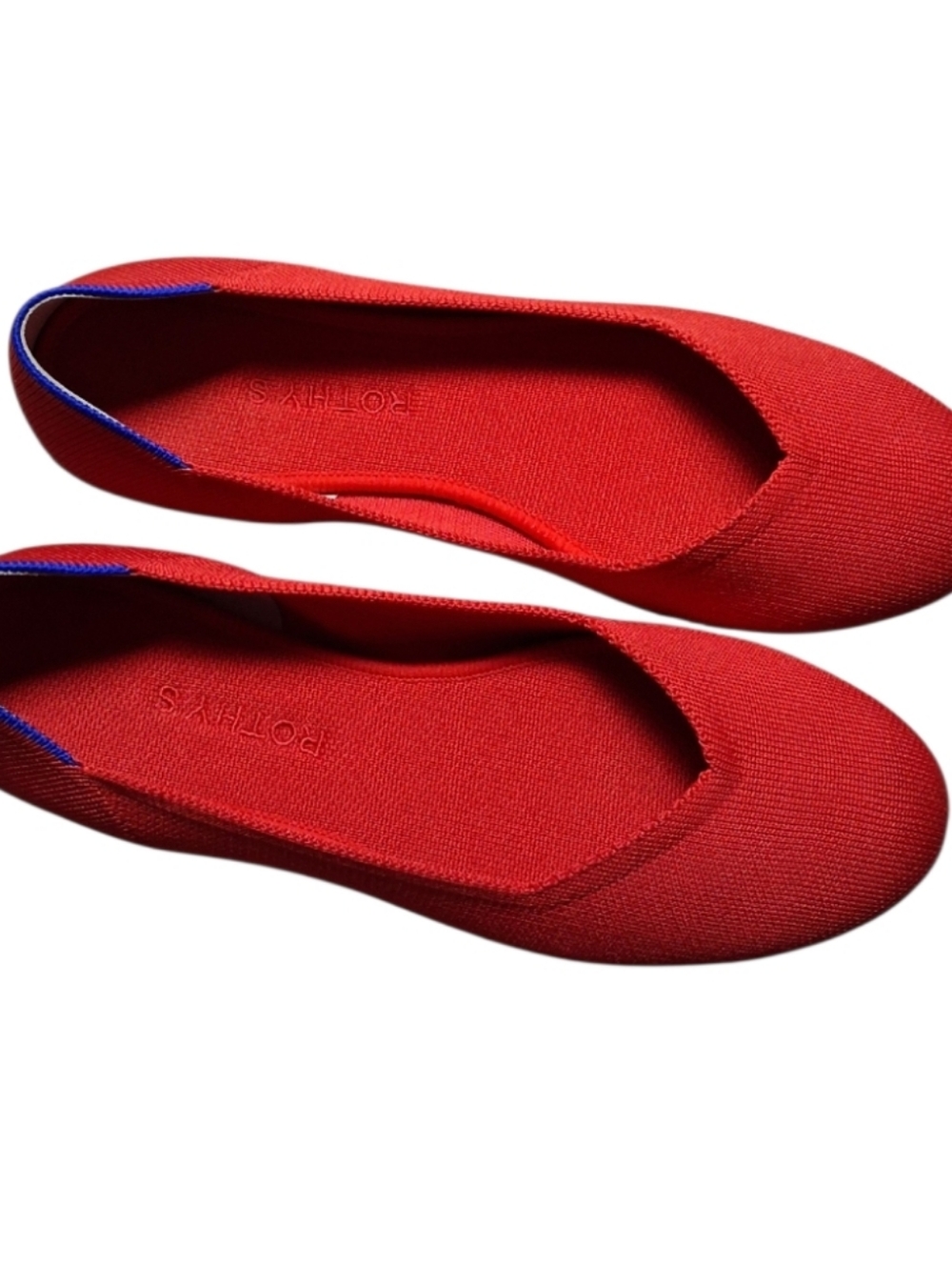 Rothys Scooter Red The Flats Comfort Ballet Shoe Classic Round Toe Size 10 - Picture 3 of 5